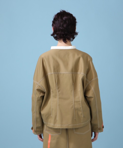 AVIREX（アヴィレックス）の「《WEB&DEPOT限定》ANTIFOULING LINE JACKET/ アンティフォーリング ラインジャケット（ブルゾン・レディース・ブラック/カーキブラウン・FREE）」の21枚目の写真