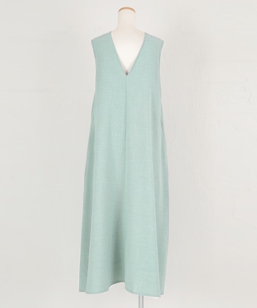 UR'S（ユアーズ）の「リネンライク前後2wayフレアワンピース（ワンピース・レディース・ライトブルー/ブラック/ネイビー・M/PS(XS－S)/L/S）」の13枚目の写真