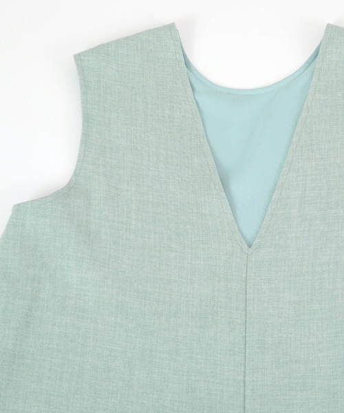 UR'S（ユアーズ）の「リネンライク前後2wayフレアワンピース（ワンピース・レディース・ライトブルー/ブラック/ネイビー・M/PS(XS－S)/L/S）」の14枚目の写真