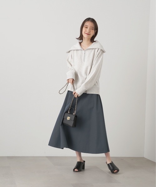 N.（N. Natural Beauty Basic）（エヌエヌナチュラルビューティーベーシック）の「◆ハーフジップスウェット（スウェット・レディース・スミクロ/イエロー/杢グレー・MEDIUM）」の9枚目の写真