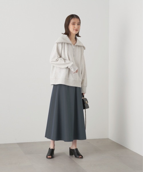 N.（N. Natural Beauty Basic）（エヌエヌナチュラルビューティーベーシック）の「◆ハーフジップスウェット（スウェット・レディース・スミクロ/イエロー/杢グレー・MEDIUM）」の10枚目の写真