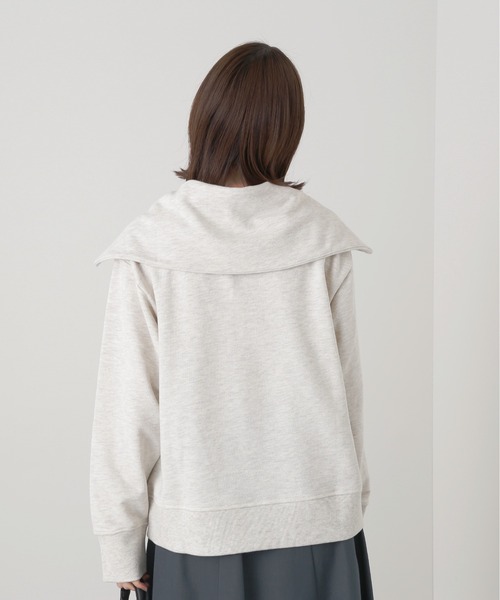 N.（N. Natural Beauty Basic）（エヌエヌナチュラルビューティーベーシック）の「◆ハーフジップスウェット（スウェット・レディース・スミクロ/イエロー/杢グレー・MEDIUM）」の17枚目の写真