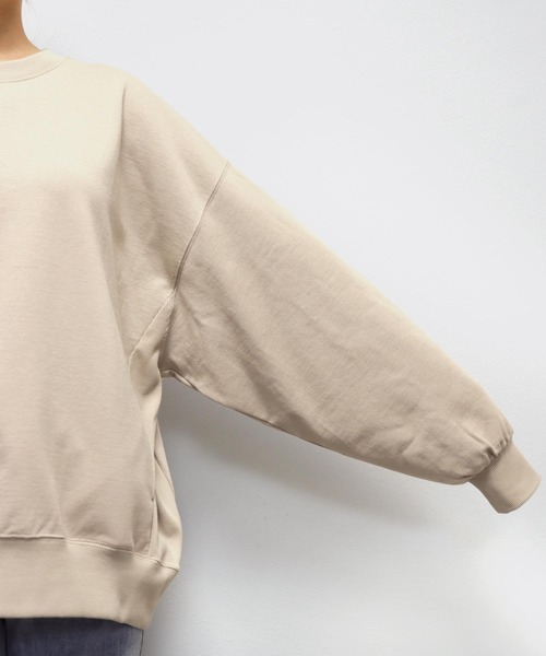 andme（アンドミー）の「【新色追加】スウェットボリューム袖トップス（スウェット・レディース・ホワイト/ブラック/オートミール/ライトベージュ/ライトピンク/ブルー/ライトブルー/ブラウン/イエロー/コーラルピンク/ネイビー/杢グレー・FREE）」の17枚目の写真