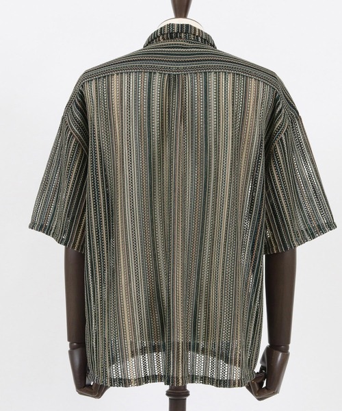 CAMBIO(カンビオ)の「mhs1930- Openwork Open Collar Short Sleeve Shirts シャツ(シャツ/ブラウス・メンズ・カーキ/パープル・M/L)」の13枚目の写真
