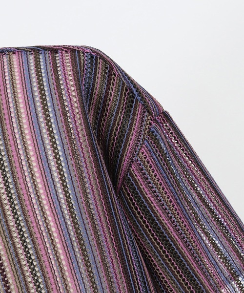 CAMBIO(カンビオ)の「mhs1930- Openwork Open Collar Short Sleeve Shirts シャツ(シャツ/ブラウス・メンズ・カーキ/パープル・M/L)」の17枚目の写真