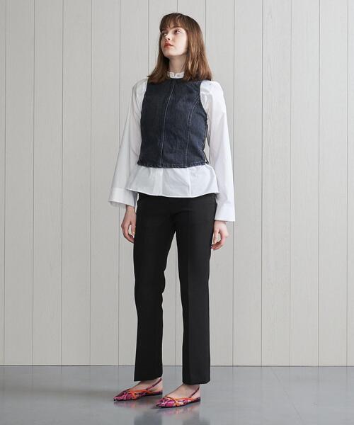 H BEAUTY&YOUTH UNITED ARROWS(エイチビューティーアンドユースユナイテッドアローズ)の「<H>TRIPLE CLOTH SLIM PANTS/パンツ(スラックス・レディース・ブラック・S/M)」の7枚目の写真