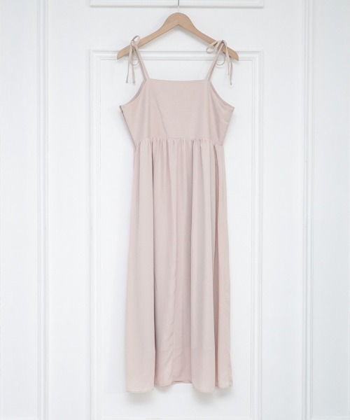 flower(フラワー)の「シアーギャザーワンピース(ワンピース・レディース・ベージュ/ブラック・FREE)」の17枚目の写真
