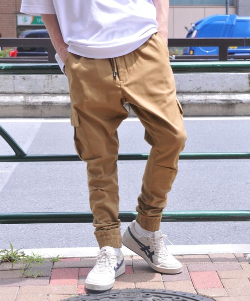 ZIP FIVE（ジップファイブ）の「【ZIP FIVE】高密度ツイル・チノ＆デニム テーパードカーゴジョガーパンツ（カーゴパンツ・メンズ・カーキ/キャメル/ブラック/ベージュ/ライトブルー/ネイビー/ブルー・SMALL/MEDIUM/LARGE）」の7枚目の写真