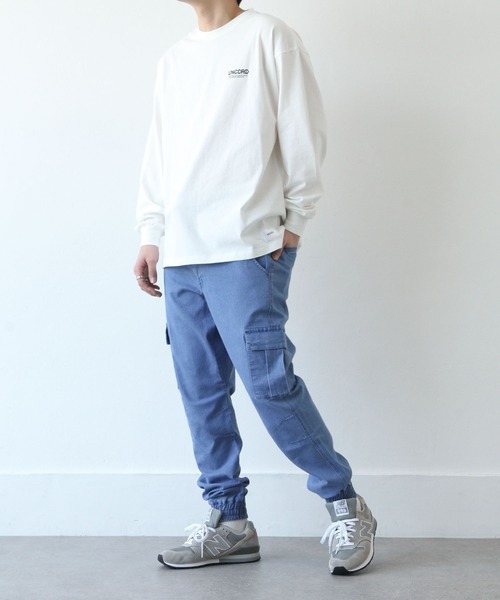 ZIP FIVE（ジップファイブ）の「【ZIP FIVE】高密度ツイル・チノ＆デニム テーパードカーゴジョガーパンツ（カーゴパンツ・メンズ・カーキ/キャメル/ブラック/ベージュ/ライトブルー/ネイビー/ブルー・SMALL/MEDIUM/LARGE）」の8枚目の写真