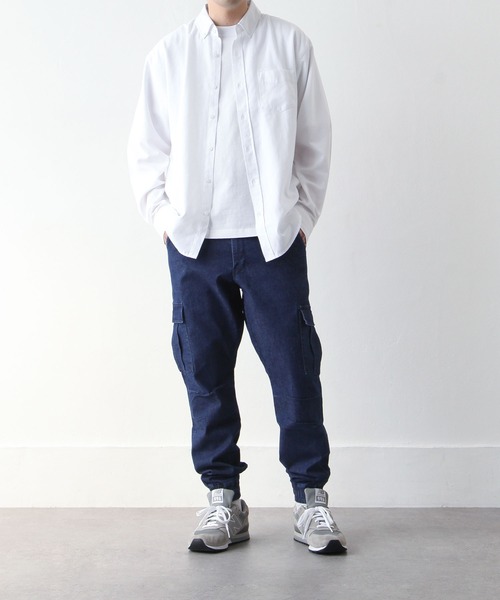 ZIP FIVE（ジップファイブ）の「【ZIP FIVE】高密度ツイル・チノ＆デニム テーパードカーゴジョガーパンツ（カーゴパンツ・メンズ・カーキ/キャメル/ブラック/ベージュ/ライトブルー/ネイビー/ブルー・SMALL/MEDIUM/LARGE）」の18枚目の写真