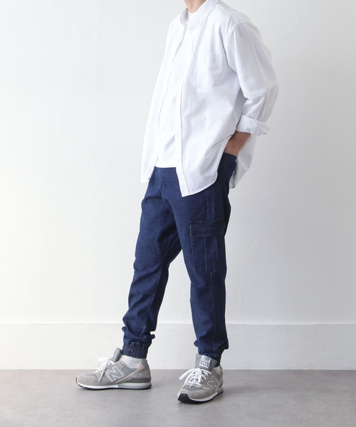 ZIP FIVE（ジップファイブ）の「【ZIP FIVE】高密度ツイル・チノ＆デニム テーパードカーゴジョガーパンツ（カーゴパンツ・メンズ・カーキ/キャメル/ブラック/ベージュ/ライトブルー/ネイビー/ブルー・SMALL/MEDIUM/LARGE）」の19枚目の写真