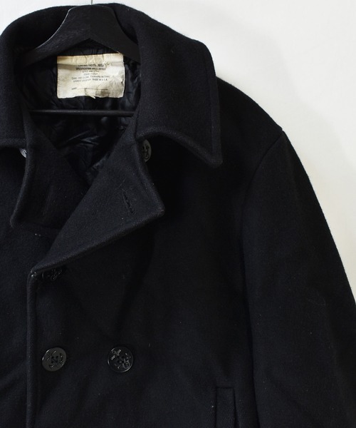 VINTAGE（ヴィンテージ）の「【ヴィンテージ古着】ミリタリー U.S.NAVY ウール Pコート USA製（ピーコート・メンズ・ブラック・46）」の2枚目の写真