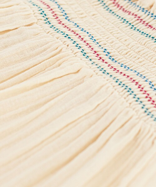 PETIT BATEAU（プチバトー）の「シャーリングキャミソール（キャミソール・キッズ・オフホワイト・3YEAR）」の9枚目の写真