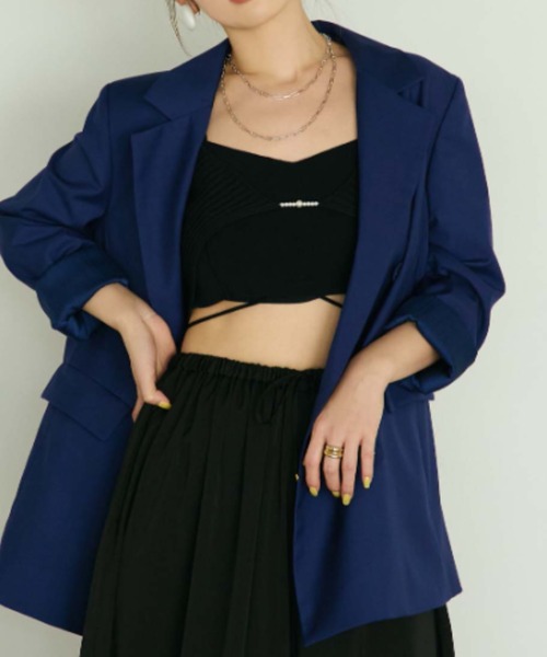 EIMY ISTOIRE(エイミーイストワール)の「ポイントパールニットビスチェトップス(ニット/セーター・レディース・イエロー/グリーン系その他/オフホワイト/ブルー/ブラック・FREE)」の8枚目の写真
