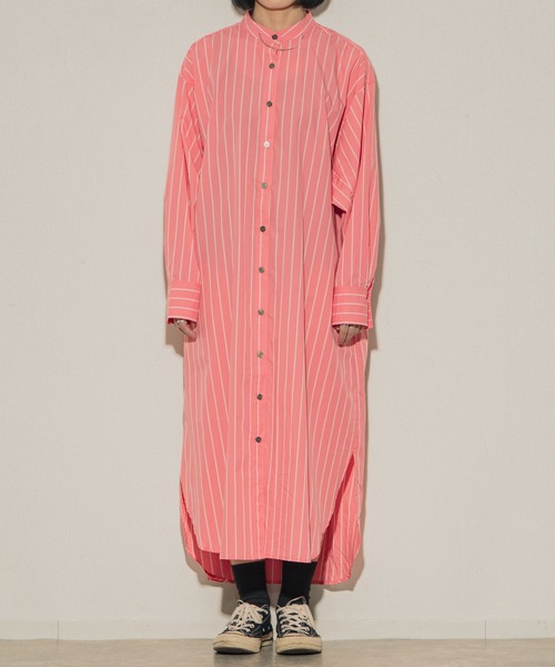 ottilie（オティーリエ）の「ottilie ストライプシャツワンピ（シャツワンピース・レディース・ピンク/ブルー/オフホワイト・FREE）」の15枚目の写真