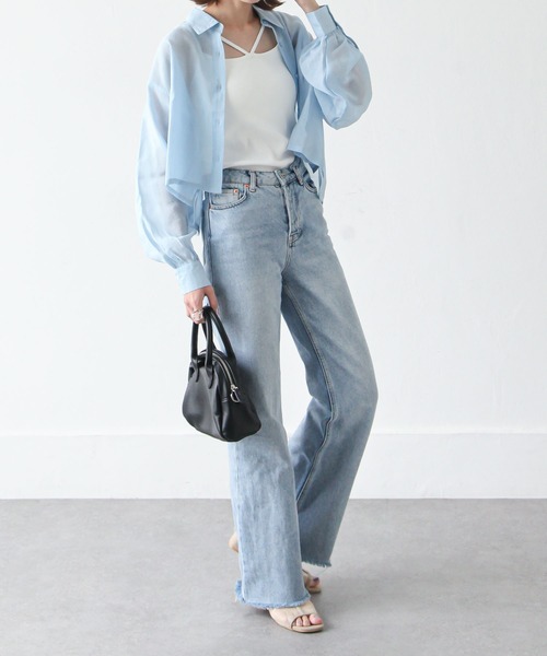 Chillfar（チルファー）の「パット付きデザインキャミソール（キャミソール・レディース・グレイッシュベージュ/ブラック/オフホワイト/レモンイエロー/オレンジ・FREE）」の11枚目の写真