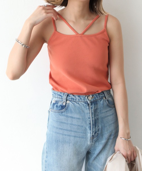 お値下げ❗CLOE　フィービーファイロ　キャミソール　ペパーミントグリーン Chillfar（チルファー）の「パット付きデザインキャミソール