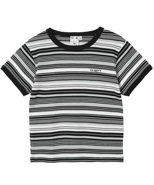 X-girl（エックスガール）の「STRIPED RINGER S/S TEE（Tシャツ