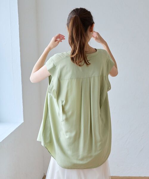 MAJESTIC LEGON(マジェスティックレゴン)の「2way肩あきレディシャツ(シャツ/ブラウス・レディース・オフホワイト/ブルー/ベージュ/グリーン/グリーン系その他・MEDIUM)」の7枚目の写真