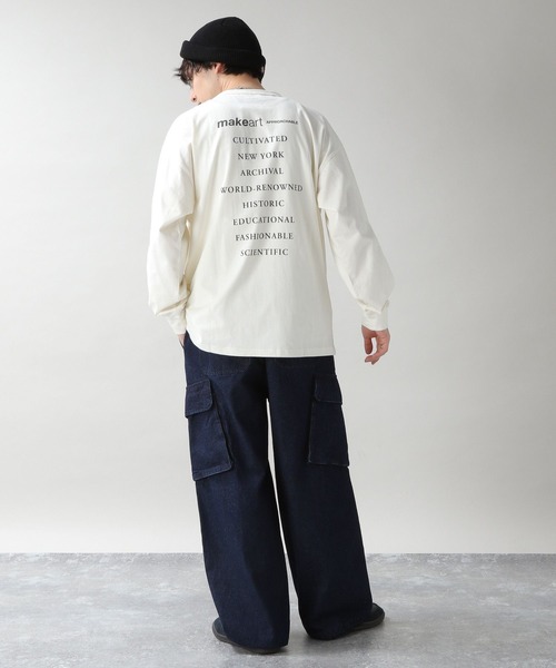 RAGEBLUE（レイジブルー）の「【NEWYORK BOTANICAL GARDEN】コラボプリントロンT（Tシャツ/カットソー・メンズ・ブラック/ホワイト系その他3/ホワイト/グリーン・LARGE/MEDIUM）」の6枚目の写真