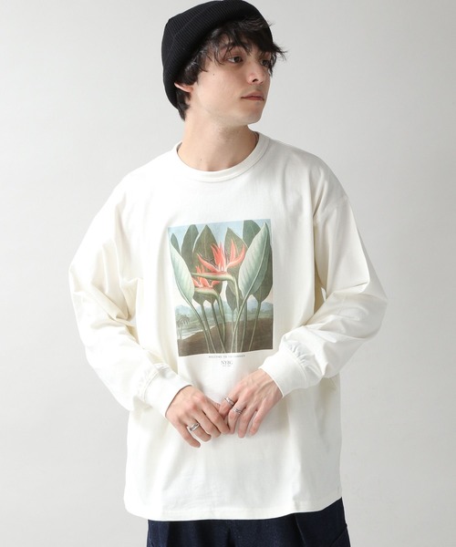 RAGEBLUE（レイジブルー）の「【NEWYORK BOTANICAL GARDEN】コラボプリントロンT（Tシャツ/カットソー・メンズ・ブラック/ホワイト系その他3/ホワイト/グリーン・LARGE/MEDIUM）」の7枚目の写真