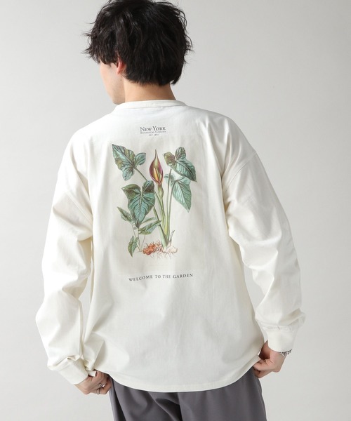 RAGEBLUE（レイジブルー）の「【NEWYORK BOTANICAL GARDEN】コラボプリントロンT（Tシャツ/カットソー・メンズ・ブラック/ホワイト系その他3/ホワイト/グリーン・LARGE/MEDIUM）」の16枚目の写真