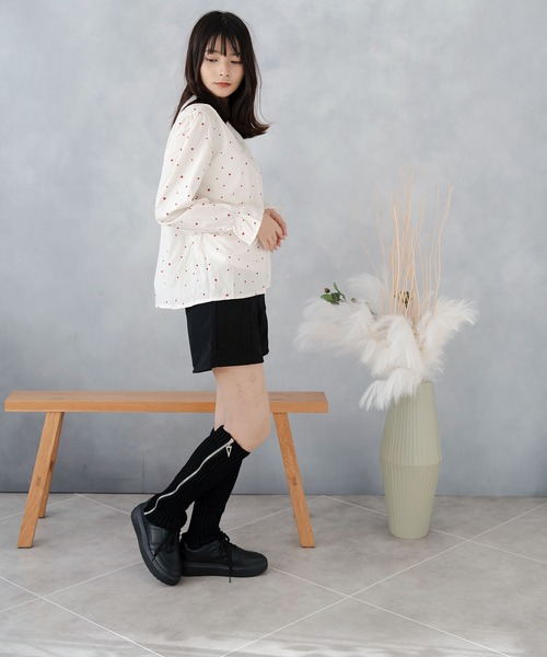 NinaetLina（ニナエリナ）の「ハート柄 シャツブラウス レディース 長袖（シャツ/ブラウス・レディース・ベージュ/レッド/ブラック・FREE）」の21枚目の写真