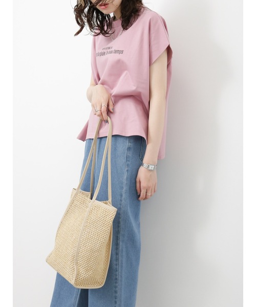 Samansa Mos2 blue（サマンサモスモスブルー）の「くるみパイピングサマートートバッグ（ハンドバッグ・レディース・ベージュ/ブラック/サックスブルー・ﾌﾘ-）」の11枚目の写真