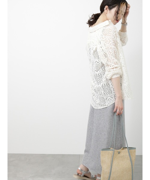 Samansa Mos2 blue（サマンサモスモスブルー）の「くるみパイピングサマートートバッグ（ハンドバッグ・レディース・ベージュ/ブラック/サックスブルー・ﾌﾘ-）」の15枚目の写真