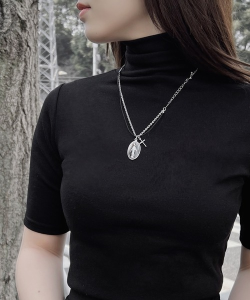 Figments（フィグメンツ）の「2連マリアコインネックレス（ネックレス・レディース・ブラック/ブルー・FREE）」の3枚目の写真