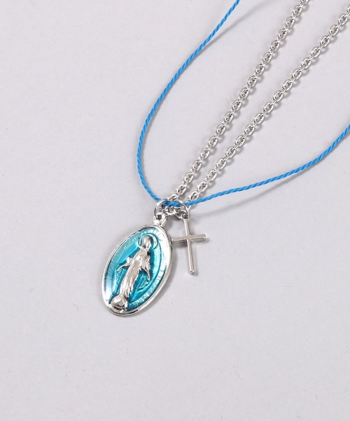 Figments（フィグメンツ）の「2連マリアコインネックレス（ネックレス・レディース・ブラック/ブルー・FREE）」の5枚目の写真