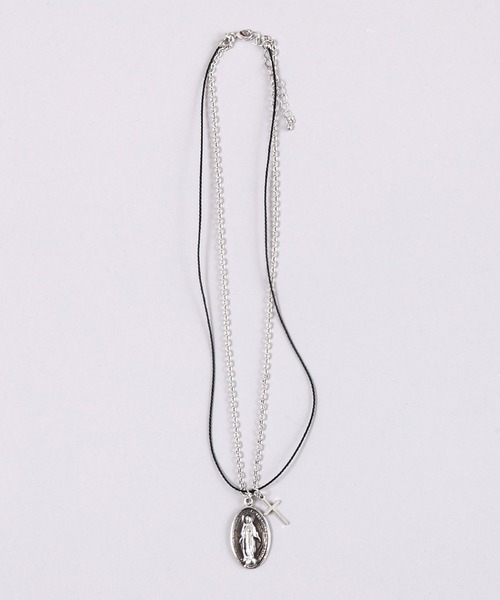 Figments（フィグメンツ）の「2連マリアコインネックレス（ネックレス・レディース・ブラック/ブルー・FREE）」の7枚目の写真