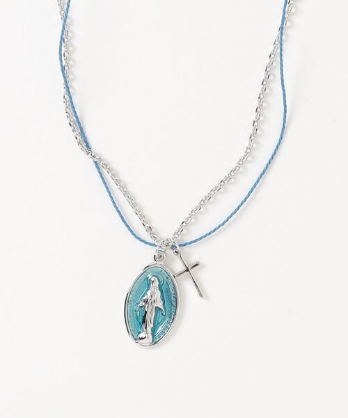 Figments（フィグメンツ）の「2連マリアコインネックレス（ネックレス・レディース・ブラック/ブルー・FREE）」の11枚目の写真