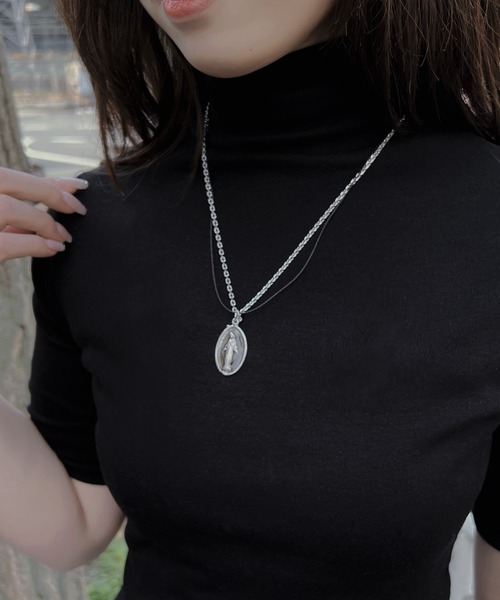 Figments（フィグメンツ）の「2連マリアコインネックレス（ネックレス・レディース・ブラック/ブルー・FREE）」の12枚目の写真