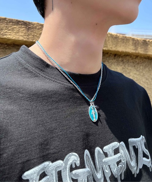 Figments（フィグメンツ）の「2連マリアコインネックレス（ネックレス・レディース・ブラック/ブルー・FREE）」の14枚目の写真