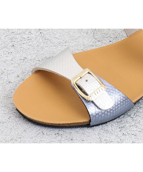 PLAKTON（プラクトン）の「【PLAKTON】別注ダブルベルトサンダル（サンダル・レディース・シルバー/ゴールド・L/M/S）」の8枚目の写真