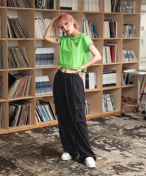 PBLIM(ページボーイリム)の「PBLIM/スウェットカーゴパンツ(スウェットパンツ・レディース・ブラック/グレー・MEDIUM/LARGE)」の4枚目の写真