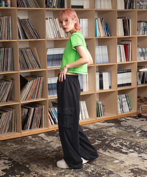 PBLIM(ページボーイリム)の「PBLIM/スウェットカーゴパンツ(スウェットパンツ・レディース・ブラック/グレー・MEDIUM/LARGE)」の5枚目の写真