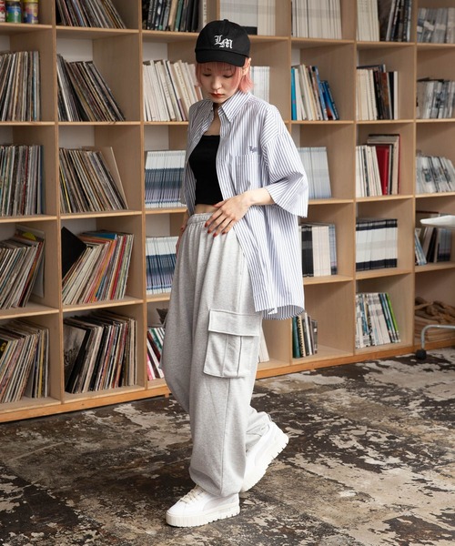 PBLIM(ページボーイリム)の「PBLIM/スウェットカーゴパンツ(スウェットパンツ・レディース・ブラック/グレー・MEDIUM/LARGE)」の11枚目の写真