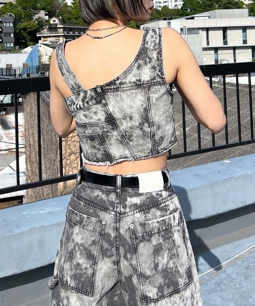 PAGEBOY（ページボーイ）の「クラウドブリーチリメイクビスチェ（ベスト・レディース・ブルー/ブラック・FREE）」の4枚目の写真