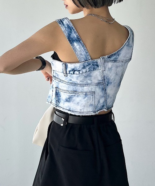 PAGEBOY（ページボーイ）の「クラウドブリーチリメイクビスチェ（ベスト・レディース・ブルー/ブラック・FREE）」の10枚目の写真