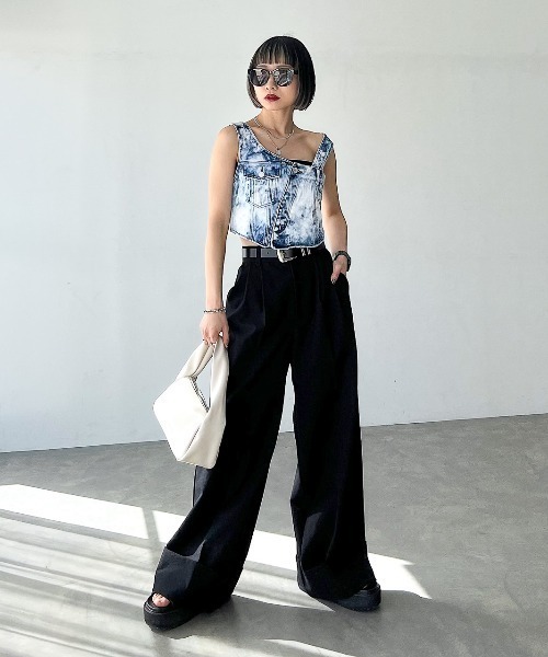 PAGEBOY（ページボーイ）の「クラウドブリーチリメイクビスチェ（ベスト・レディース・ブルー/ブラック・FREE）」の14枚目の写真