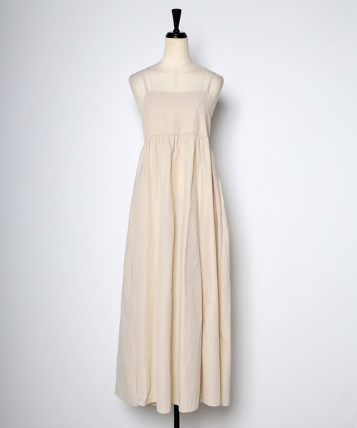 Bonjour Sagan（ボンジュールサガン）の「ナイロンレースアップキャミワンピース（ワンピース・レディース・ブラック/キナリ・FREE）」の21枚目の写真