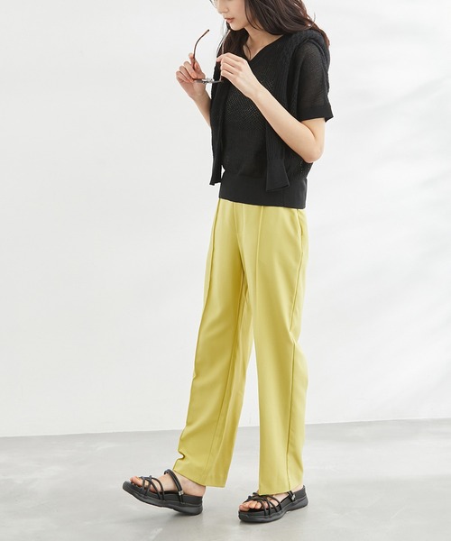 ROPE' PICNIC（ロペピクニック）の「ERI SILK 透かしドルマンニットプルオーバー（ニット/セーター・レディース・ブラック/ホワイト/ブルー・38）」の14枚目の写真