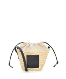LOEWE ドローストリングバケットバッグ（ヤシの葉＆カーフ） ドローストリング バケットバッグ（ヤシの葉&カーフ） ベージュ
