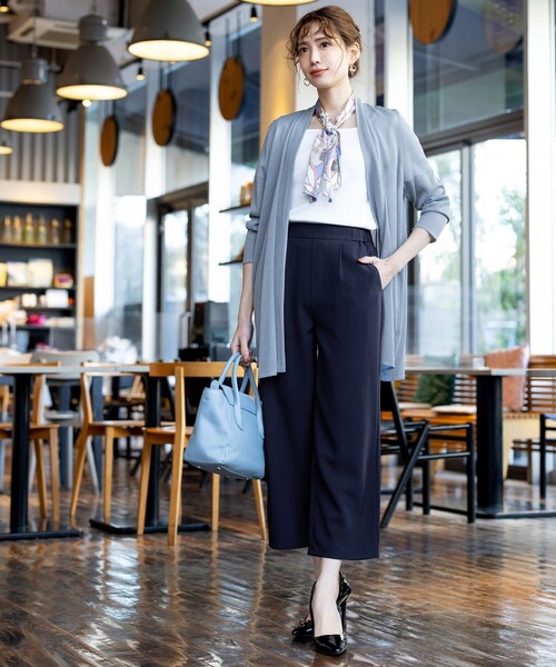 Tiaclasse(ティアクラッセ)の「【新色追加・洗える】ストレートワイドパンツ(その他パンツ・レディース・チャコールグレー/モカ/ブラック/ネイビー・XXL/XL)」の9枚目の写真