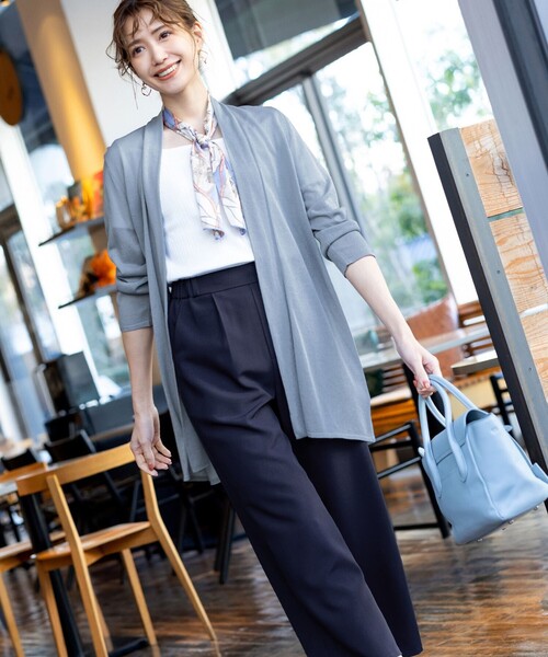 Tiaclasse(ティアクラッセ)の「【新色追加・洗える】ストレートワイドパンツ(その他パンツ・レディース・チャコールグレー/モカ/ブラック/ネイビー・XXL/XL)」の19枚目の写真