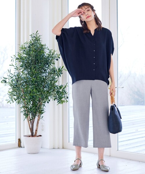 Tiaclasse(ティアクラッセ)の「【新色追加・洗える】ストレートワイドパンツ(その他パンツ・レディース・チャコールグレー/モカ/ブラック/ネイビー・XXL/XL)」の18枚目の写真