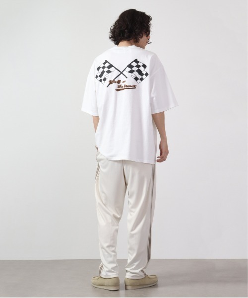 ATELANE(アテレーン)の「ルーズシルエット刺繍半袖Tシャツ(Tシャツ/カットソー・メンズ・ホワイト/ブラック/グリーン・M/L)」の4枚目の写真