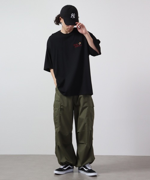 ATELANE(アテレーン)の「ルーズシルエット刺繍半袖Tシャツ(Tシャツ/カットソー・メンズ・ホワイト/ブラック/グリーン・M/L)」の11枚目の写真